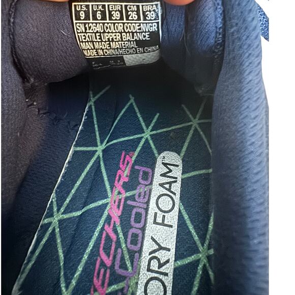 SKECHERS Skech-Air Memory Foam Blue Trainer Sneakers SZ 9 - Picture 9 of 10